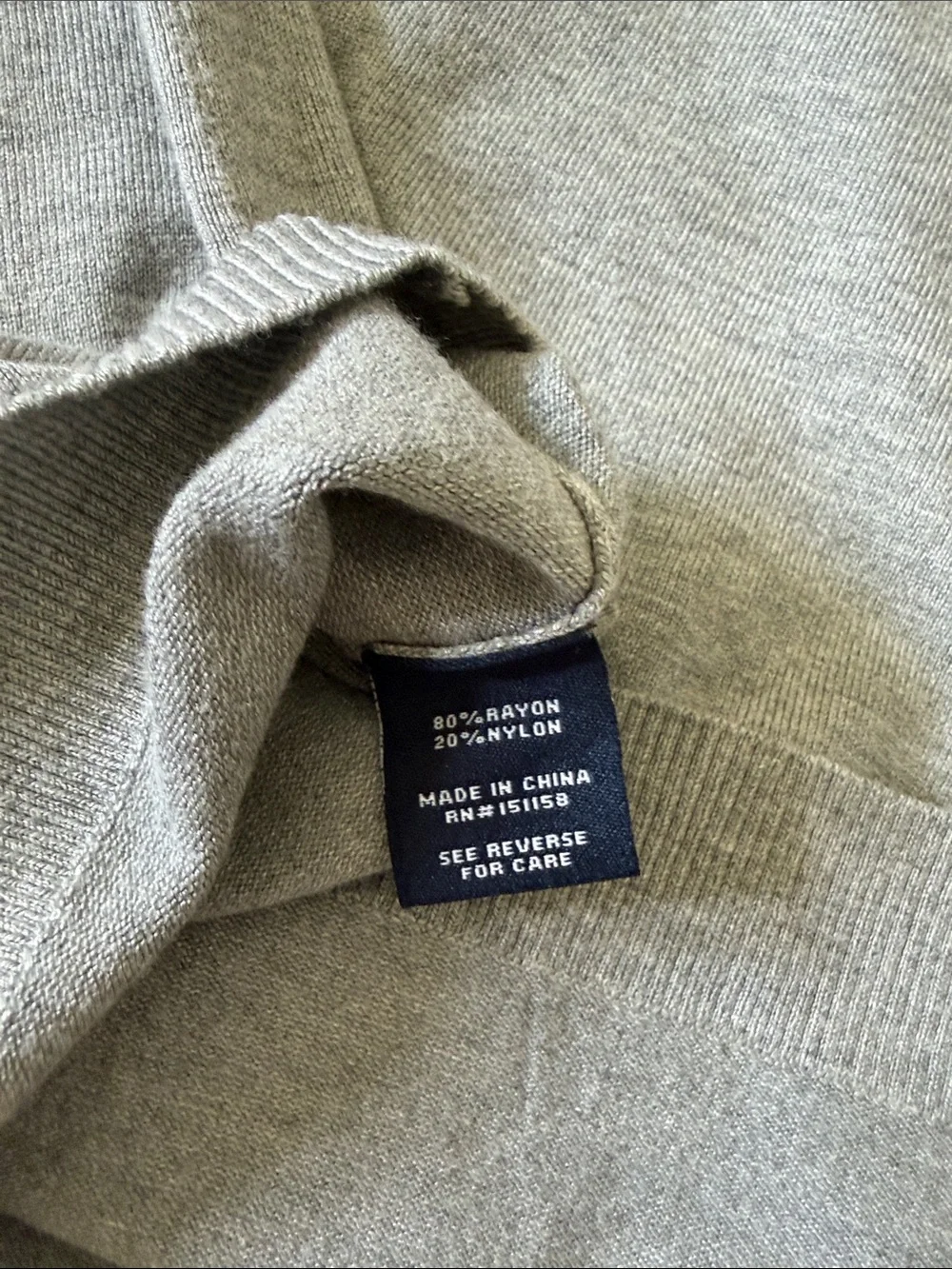 525 America Light Gray Lace-Up Shoulder Crewneck Sweater- CLOSET CLEAR OUT
